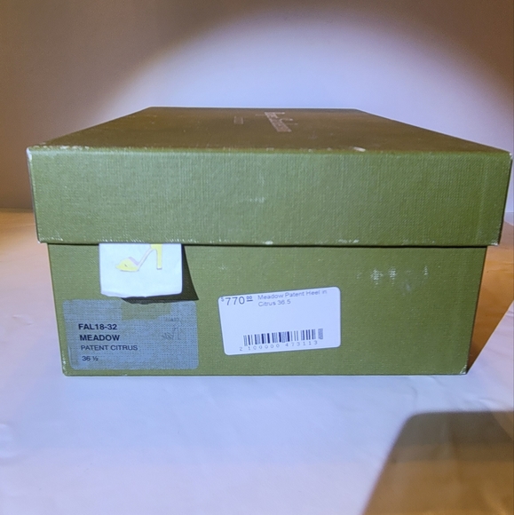 RUPERT SANDERSON Meadow Patent Heel in Citrus Color. - Picture 11 of 11